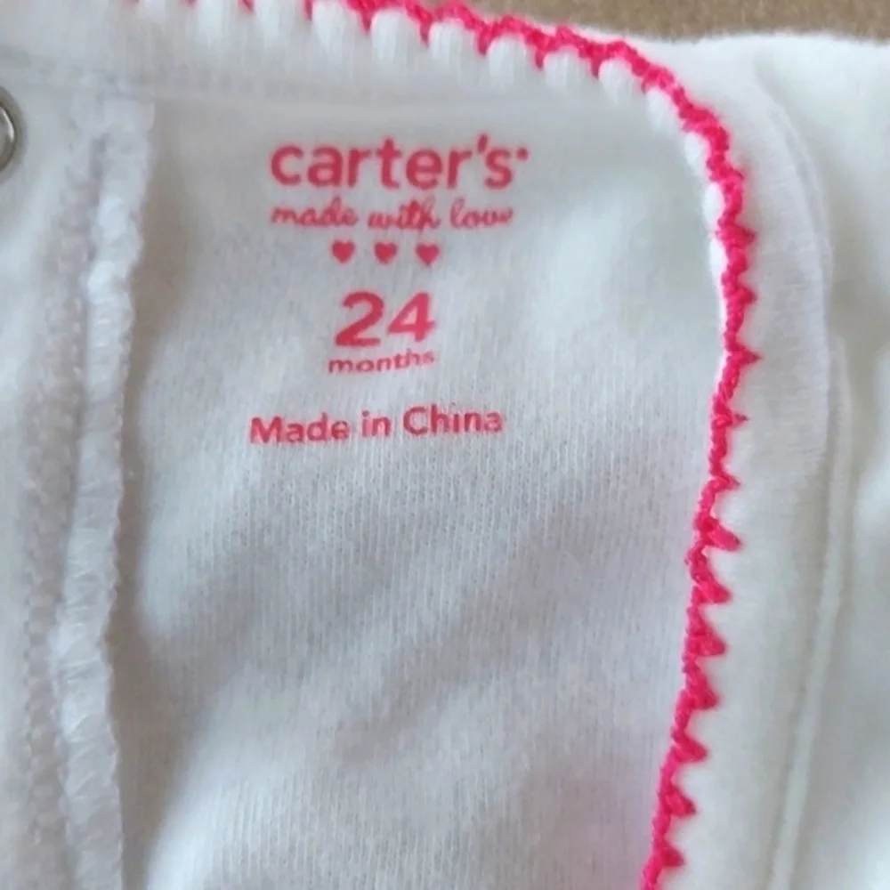 Carter’s Birthday Girl short sleeve top tee shirt - white - size 24 mos